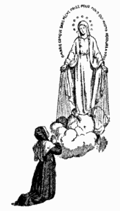 Image de l'apparition de Notre-Dame à Catherine Labouré.