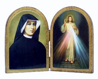 (Image de sainte Faustine et Jésus Miséricordieux)