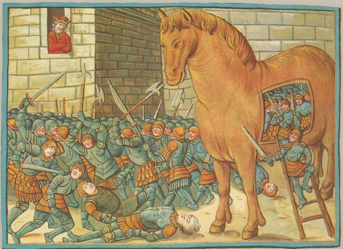 (Illustration du légendaire cheval de Troie)